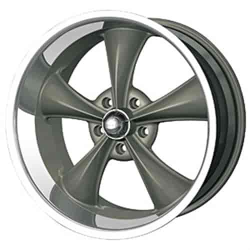 Ridler 695 Series Grey w/Machined Lip Wheel Size: 20" x 10" Bolt Circle: 5 x 4.75" Offset: 0