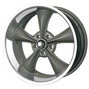 Ridler 695 Series Grey w/Machined Lip Wheel Size: 20" x 10" Bolt Circle: 5 x 5" Offset: 0