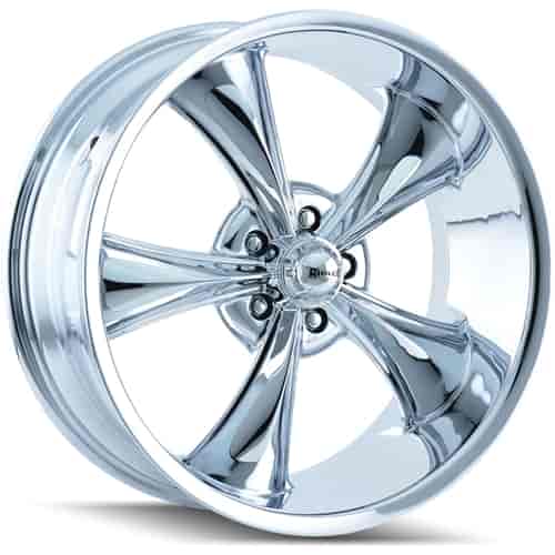 Ridler 695 Series Chrome Wheel Size: 22" x 9" Bolt Circle: 5 x 4.75" Offset: 0mm
