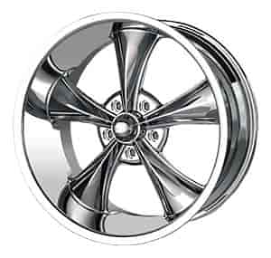 Ridler 695 Series Chrome Wheel Size: 18" x 9.5" Bolt Circle: 5 x 4.5" Offset: +6mm