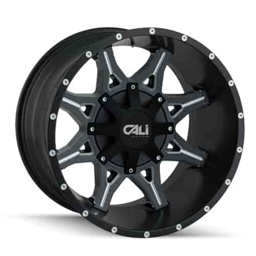 OBNOXIOUS 9107 SATIN BLACK/MILLED SPOKES 20X9 6-120/6-139.7 18mm 78.10mm