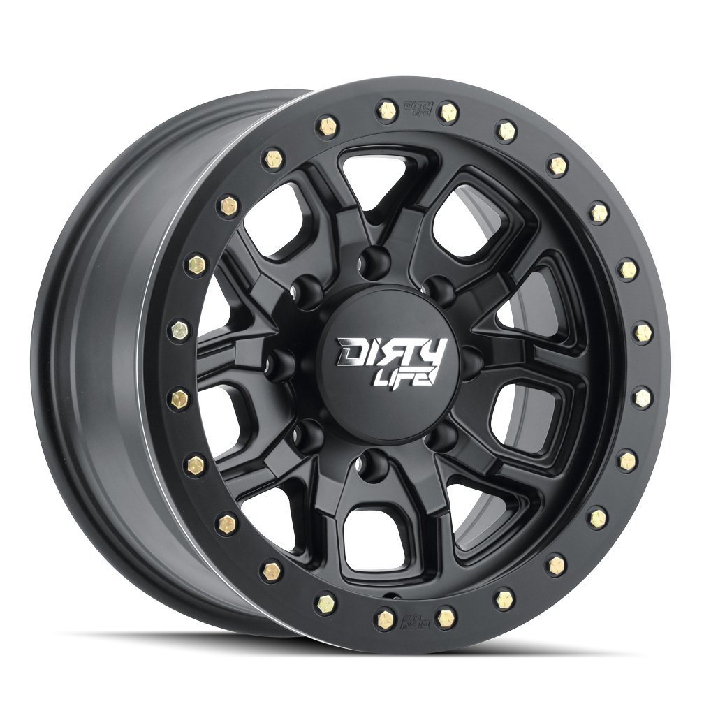 DT-1 9303 Wheel Size: 17 X 9" Bolt Pattern: 8-170 [MATTE BLACK W/SIMULATED RING]