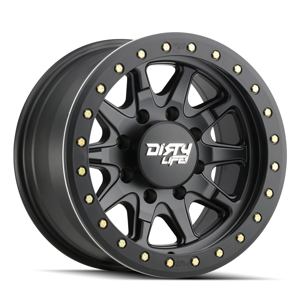 DT-2 9304 Wheel Size: 17 X 9" Bolt Pattern: 6-139.7 [MATTE BLACK W/SIMULATED RING]