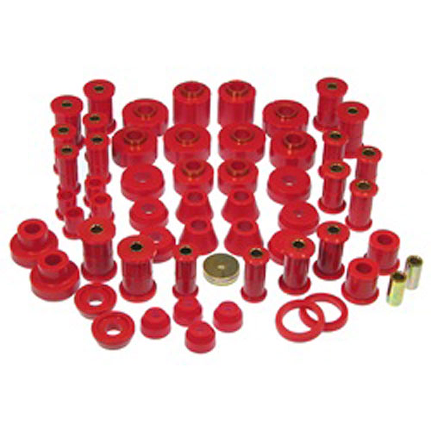 Total Kit Red Incl. Axle Pivot/Body Mounts/Spring And Shackle Rear/Strut Arm/Tie Rod Boots