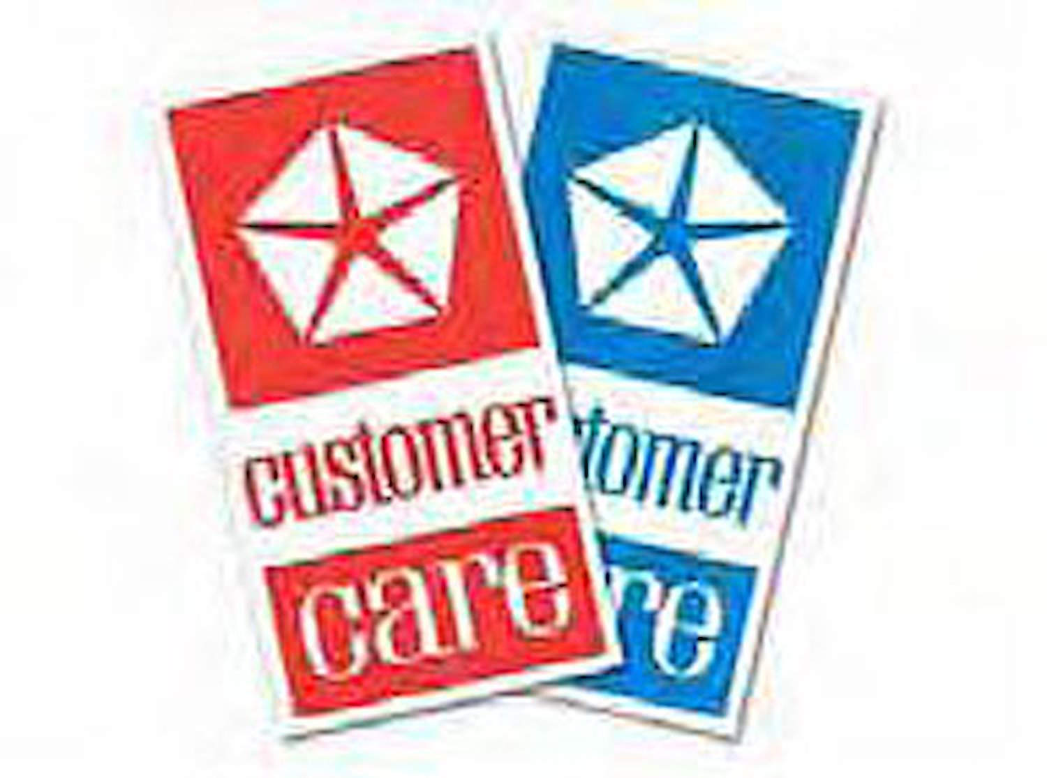 "Customer Care" Paper Floormat Dodge Red
