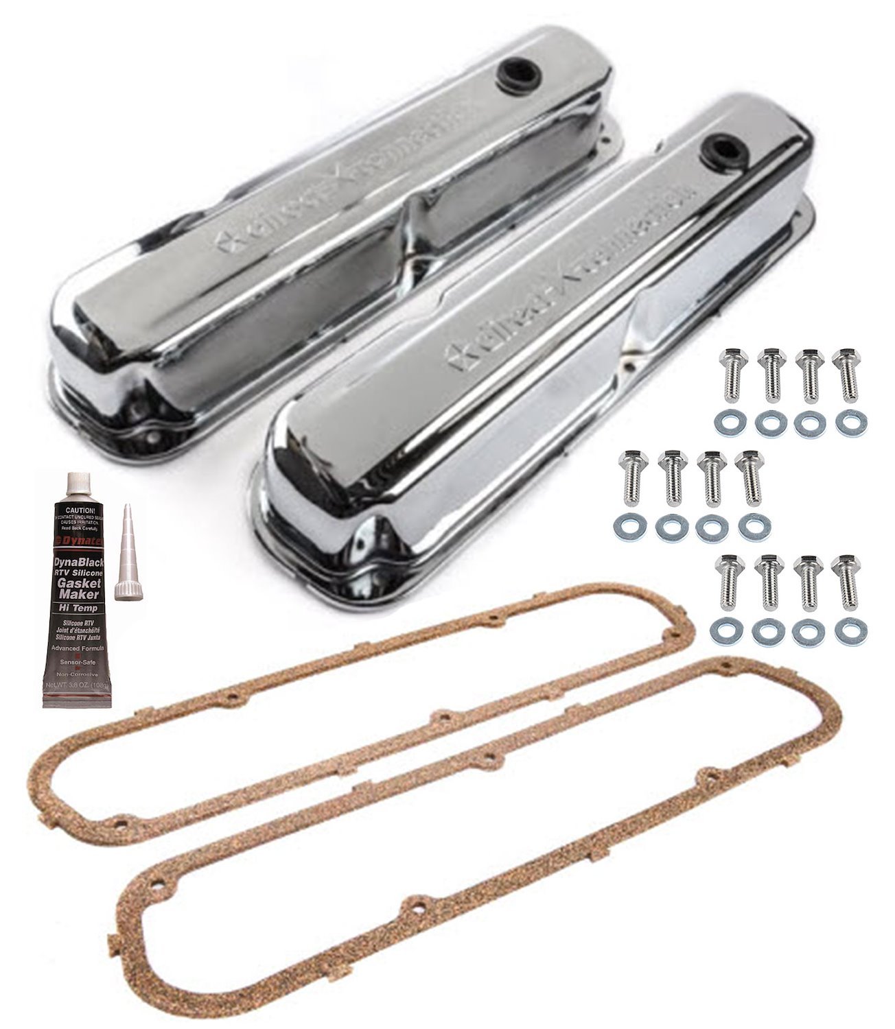 P4349632AB Chrome-Plated Steel Valve Cover Kit for Mopar Small Block (LA) Engines