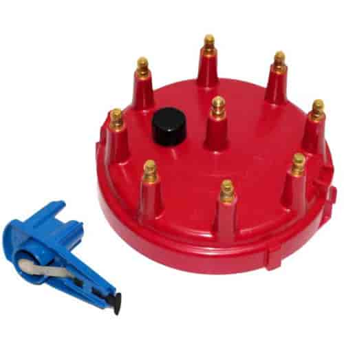 Spark Delivery Cap And Rotor Kit Red 1985-1994 Ford V8 With E.E.C.