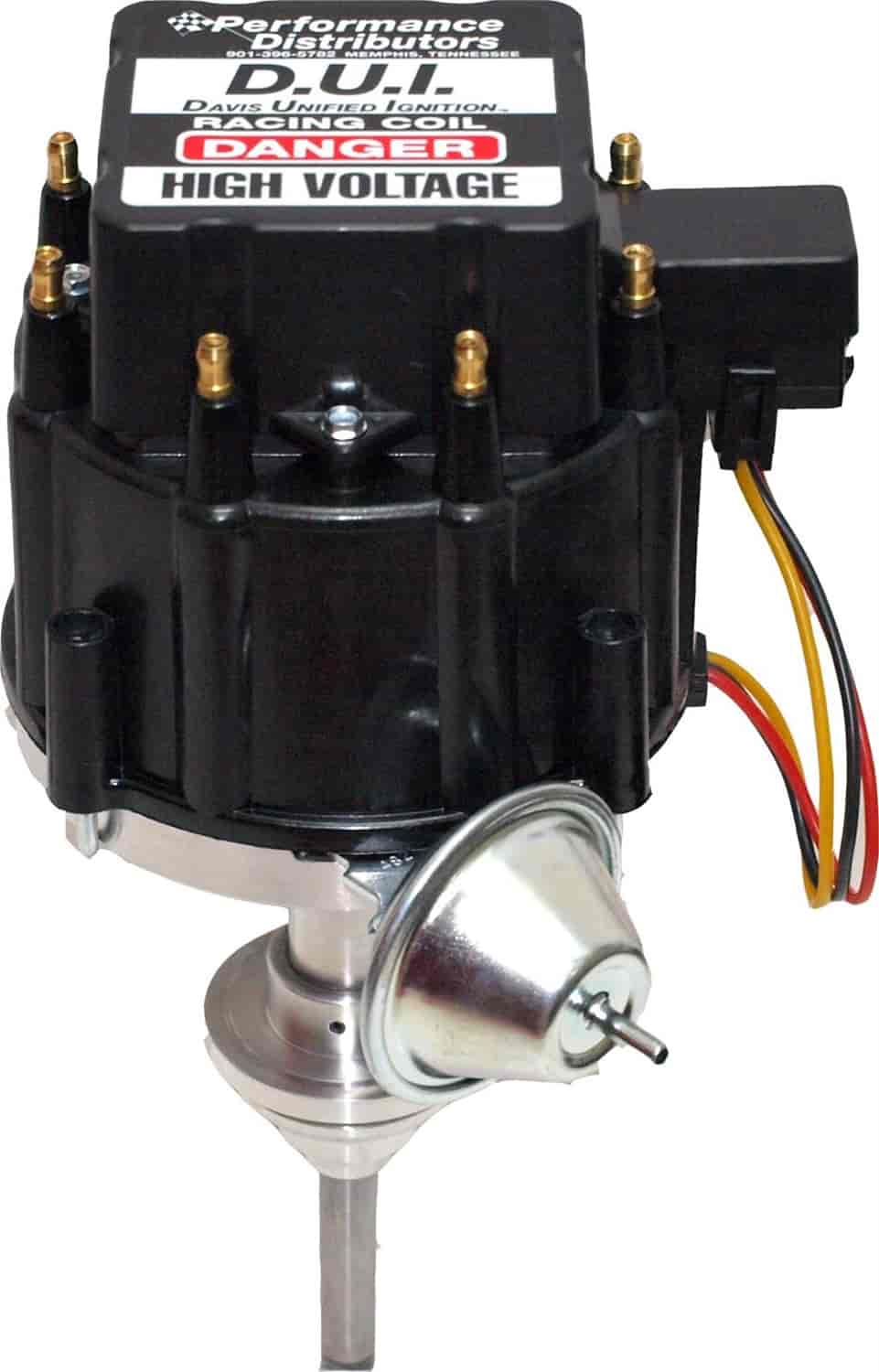 Distributor-Black Cap-Chrysler 318-344-360 cid Vacuum Advance
