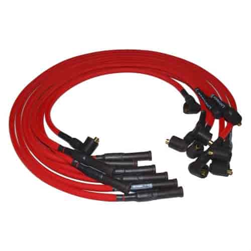 Plug Wires- Pts. Style Term -Red-Chrysler 318-340-360 cid