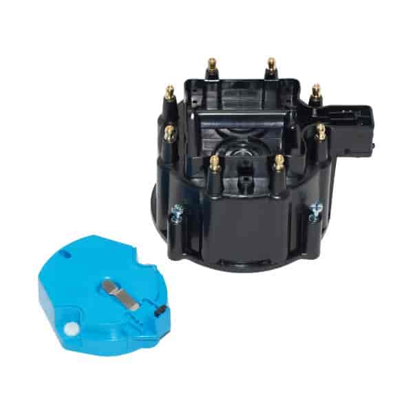 Cross-Fire Cap and Rotor Only Black GM V-8
