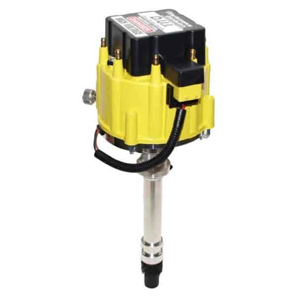 Deluxe Racing DUI Distributor includes Instant Timing Knob & Adjustable Slip Collar Chev. Yellow