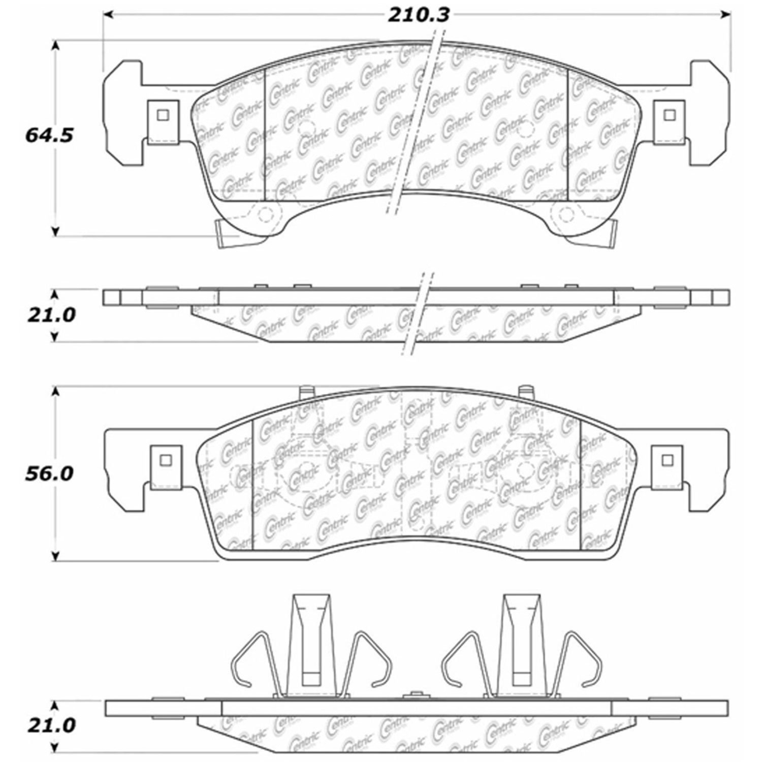 PosiQuiet Semi Met Pads 2002-2006 Ford Lincoln Expedition Navigator