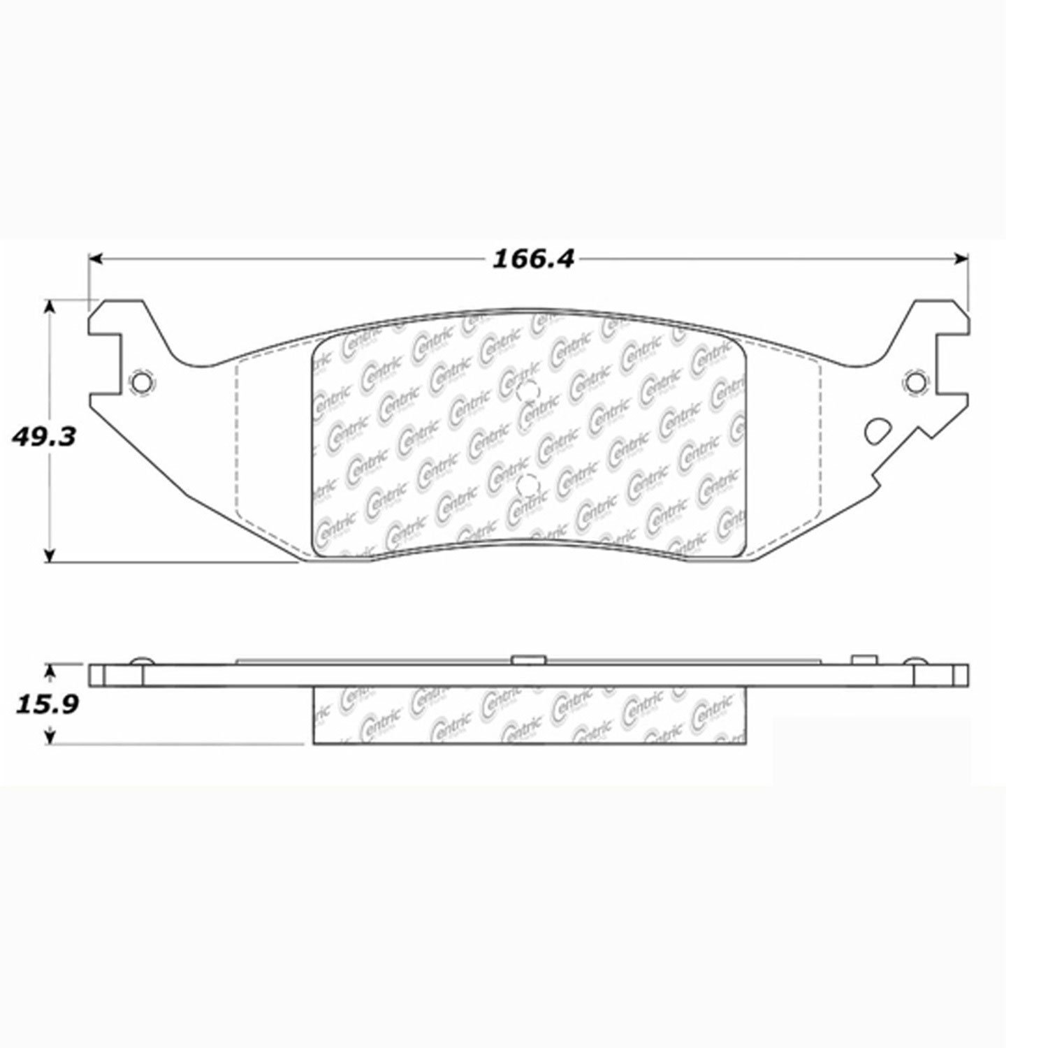 PosiQuiet Semi Met Pads 2004-2006 Ford E-150 E-150 Club Wagon Econoline