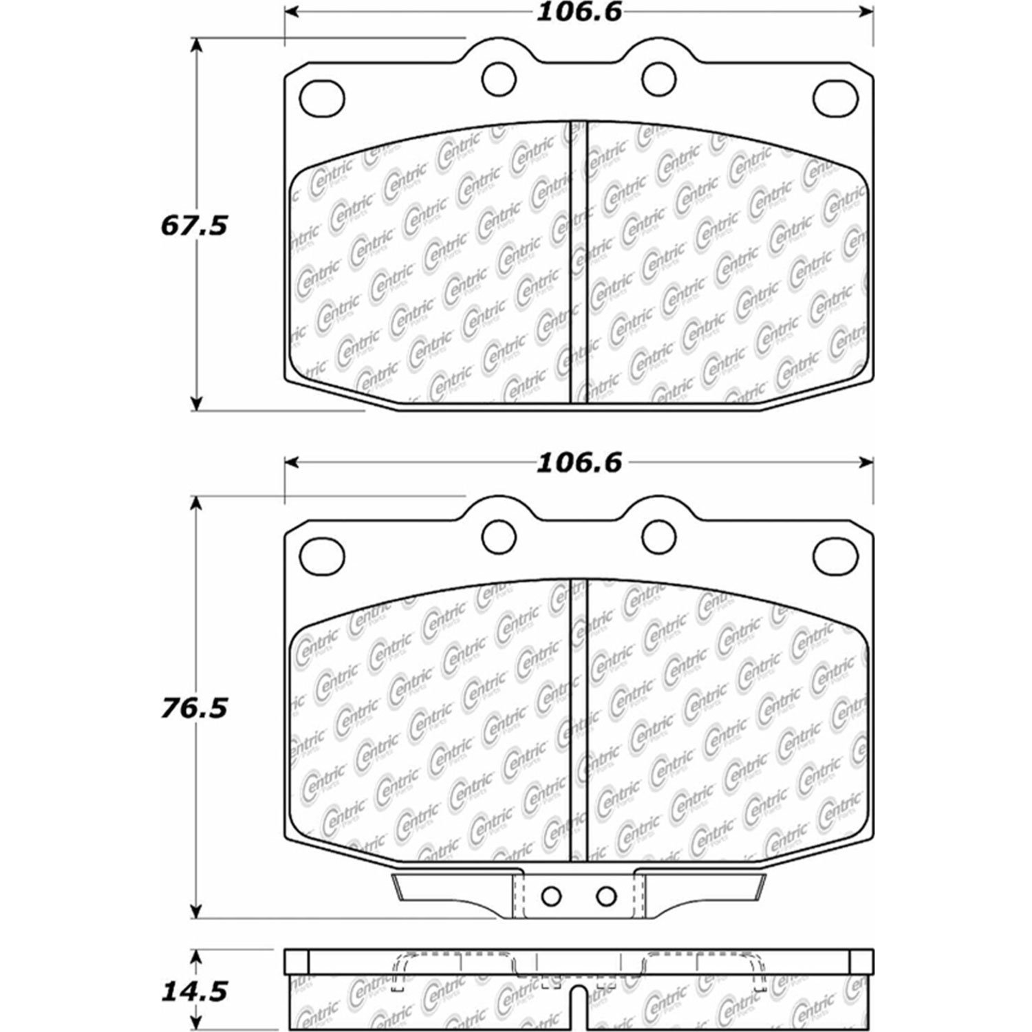 PosiQuiet Ceramic Pads 1986-1995 Mazda RX-7