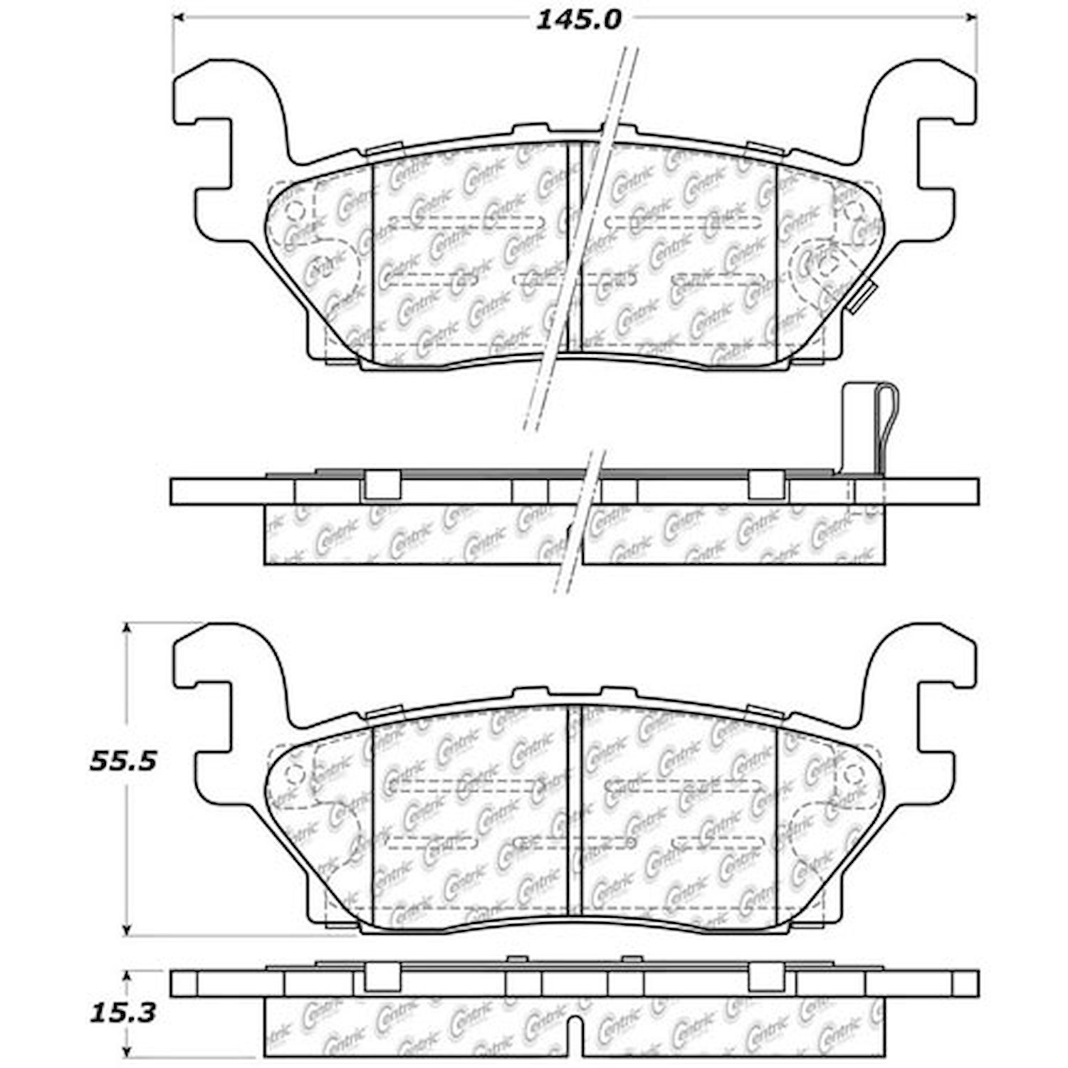 PosiQuiet Ceramic Pads 2006-2010 Hummer H3 H3T