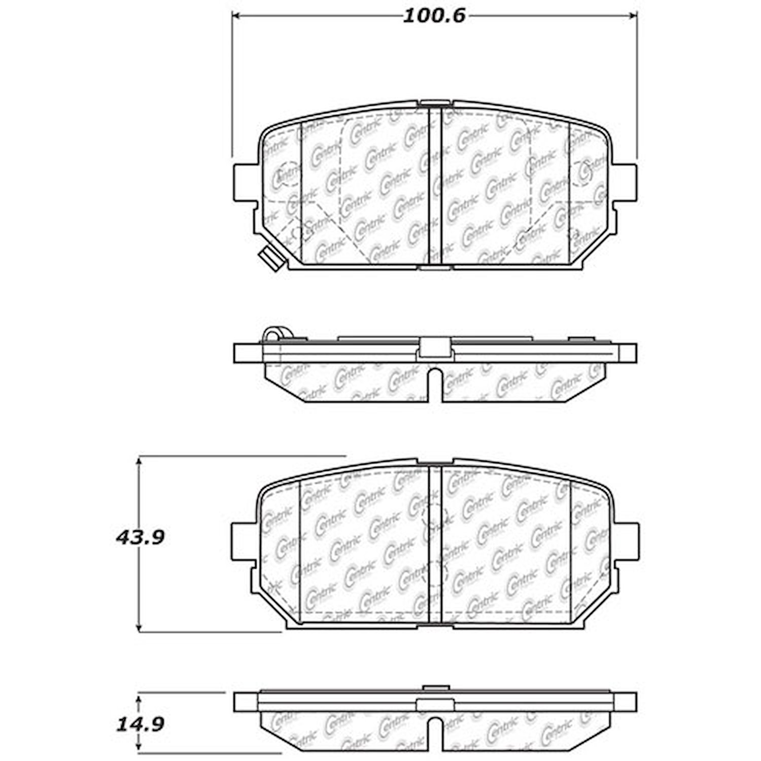 PosiQuiet Ceramic Pads 2007-2010 for Kia Rondo