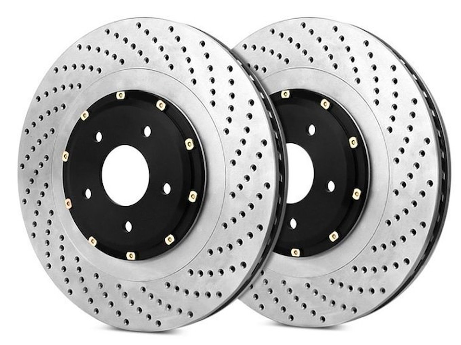 2-Piece AeroRotor and AeroHat Drilled Brake Rotors Fits Select Late Model BMW Models