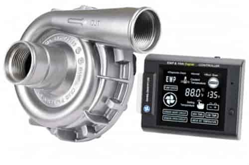 EWP115 Electric Water Pump Aluminum Housing LCD EWP & Fan Digital Controller Combo Kit 24V