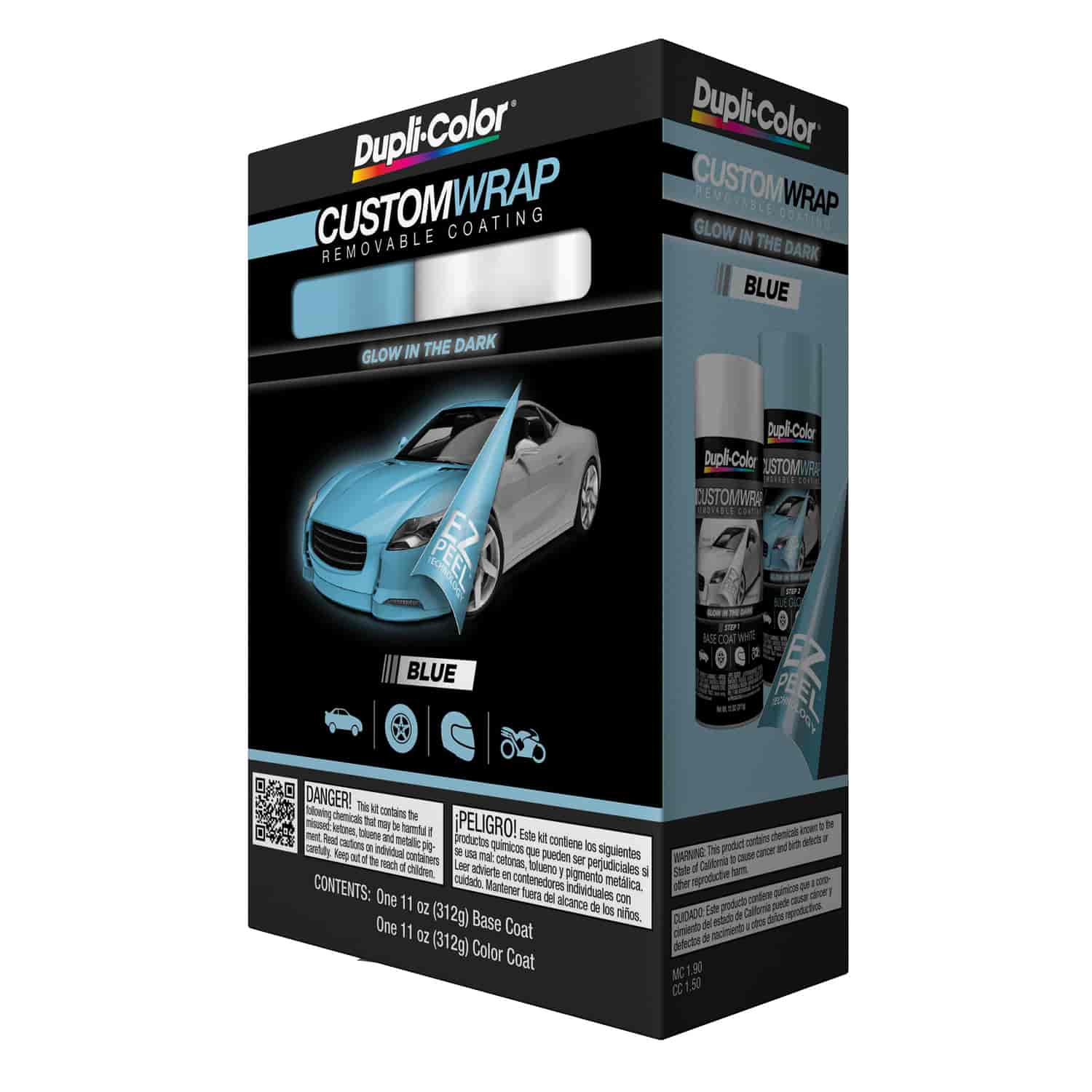 Duplicolor CWRC870: Custom Wrap Glow in the Dark Blue Kit | JEGS