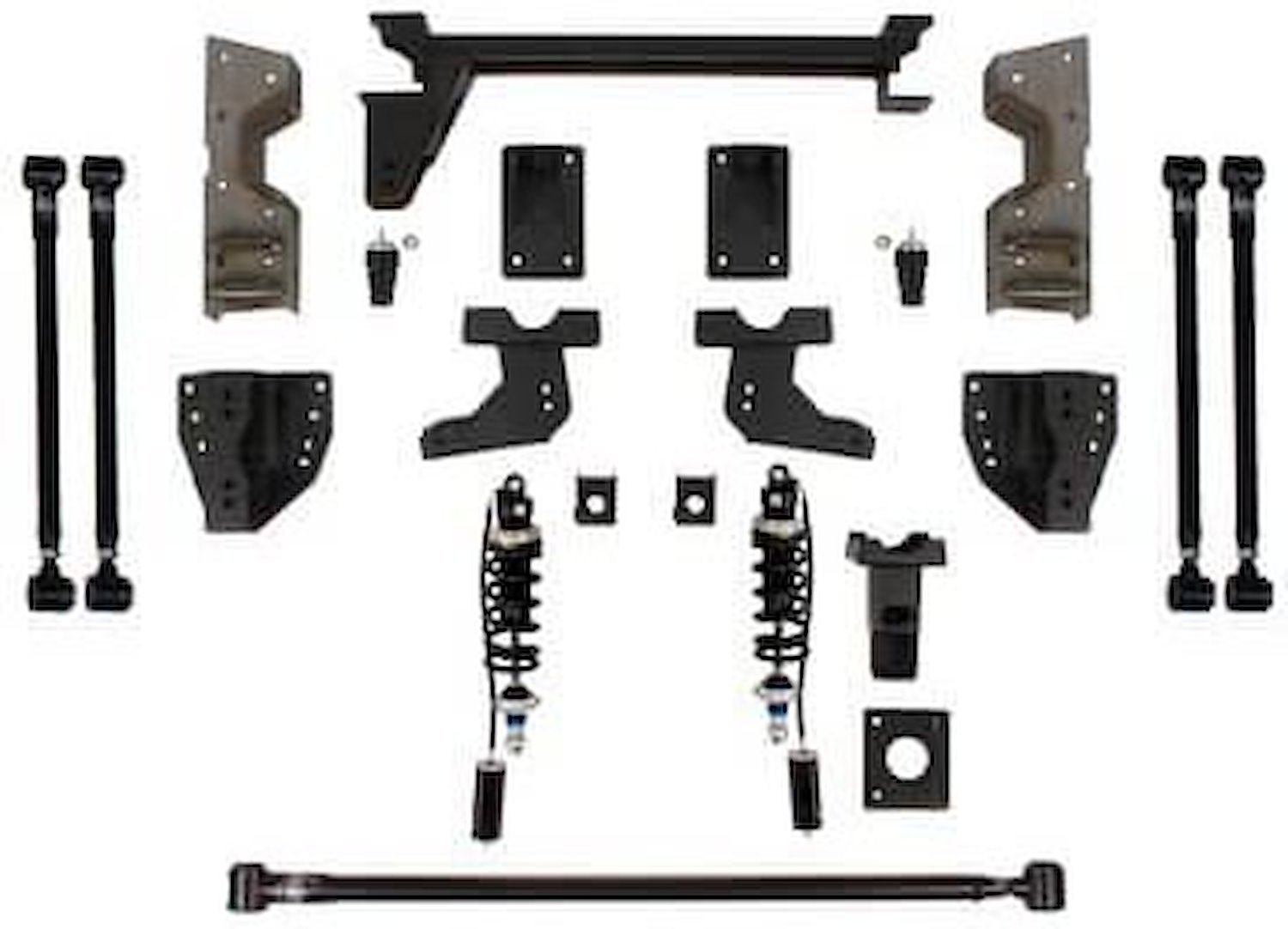 QUADRALink Rear Suspension Kit 1973-87 GM C10/C15, Double-Adjustable Shocks, Weld-in Brackets [Ride Height: 5-7.500 in. Lowered]