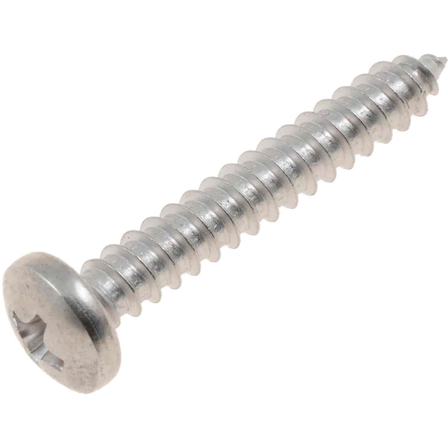 Self Tapping Screw-Stainless Steel-Pan Phillips Head-No. 10 x 1-1/4 In.