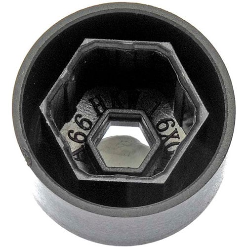 Black Wheel Nut Cover Push Type