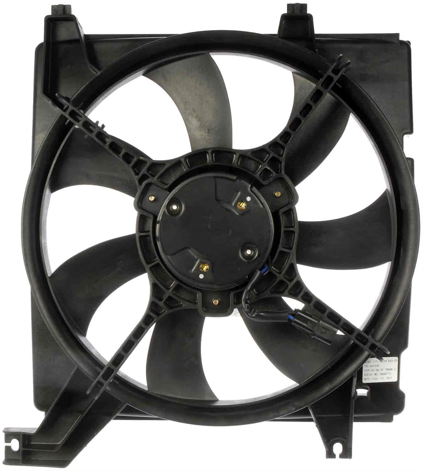 Radiator Fan Assembly Without Controller