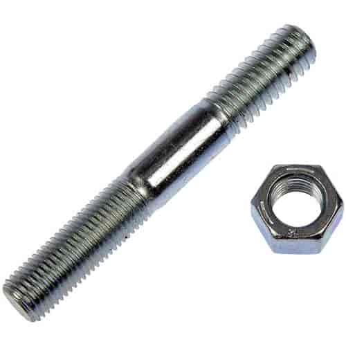 Double-Ended Steel Stud End 1: 3/8"-16 x 0.75"