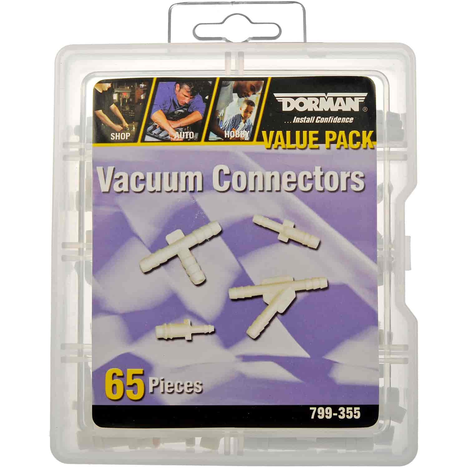 Vacuum Connector Assortment 65/pkg