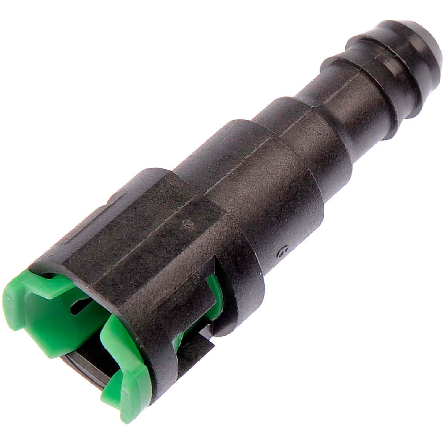 Fuel Line Quick Connectors Straight Adapts 5/16" Steel to 3/8" (8 mm) Nylon Tubing