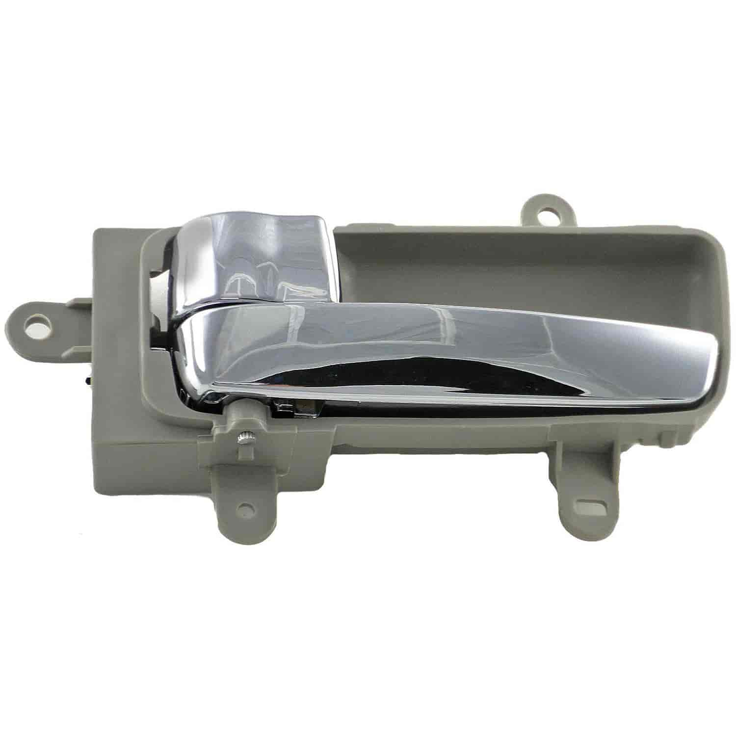 Interior Door Handle Front Left Rear Left Gray and Chrome