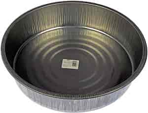 Drain Pan - Steel 14 Quart (3-1/2 Gallon) Rolled top edge and corrugated bottom add strength