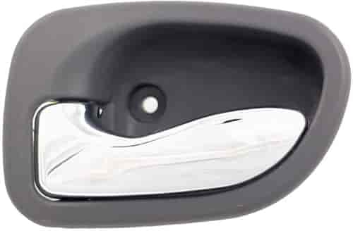 Interior Door Handle Front Or Rear Left Chrome Lever Gray Housing