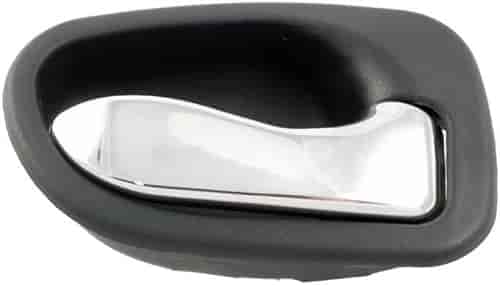 Interior Door Handle Front Or Rear Right Chrome Lever Black Housing
