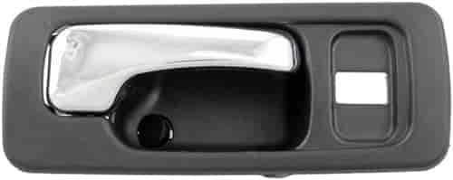 Interior Door Handle Front Right With Lock Hole Chrome Black