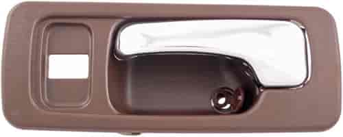 Interior Door Handle Front Left With Lock Hole Chrome Brown