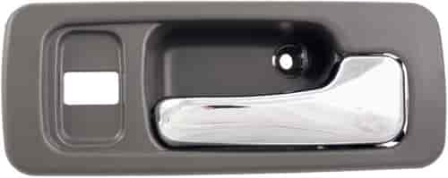 Interior Door Handle Front Right With Lock Hole Chrome Gray