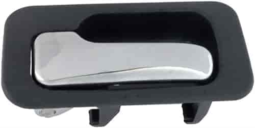 Interior Door Handle Rear Left Without Lock Hole Chrome/Blue
