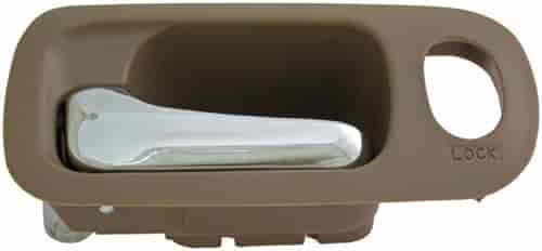 Interior Door Handle Front Left Chrome/Brown Saddle