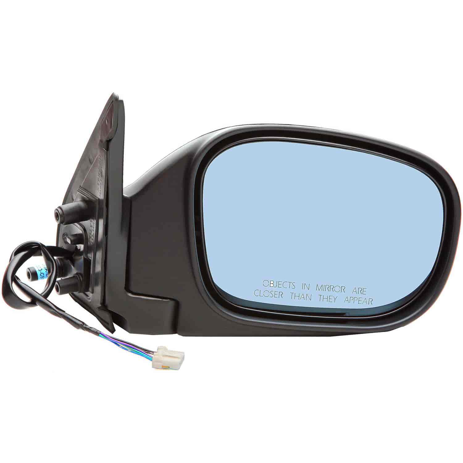 Side View Mirror Right Power Heated Blue Glass  Primed/Black
