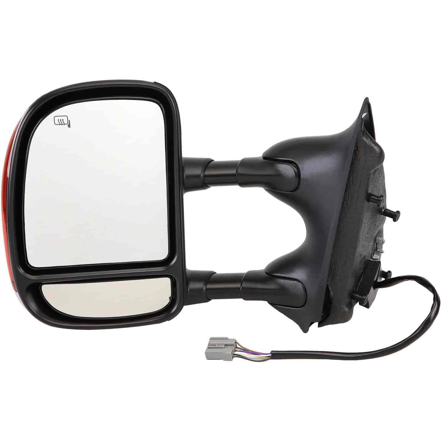 Side View Mirror Left Power Heated with Signal Light with Chrome Cover