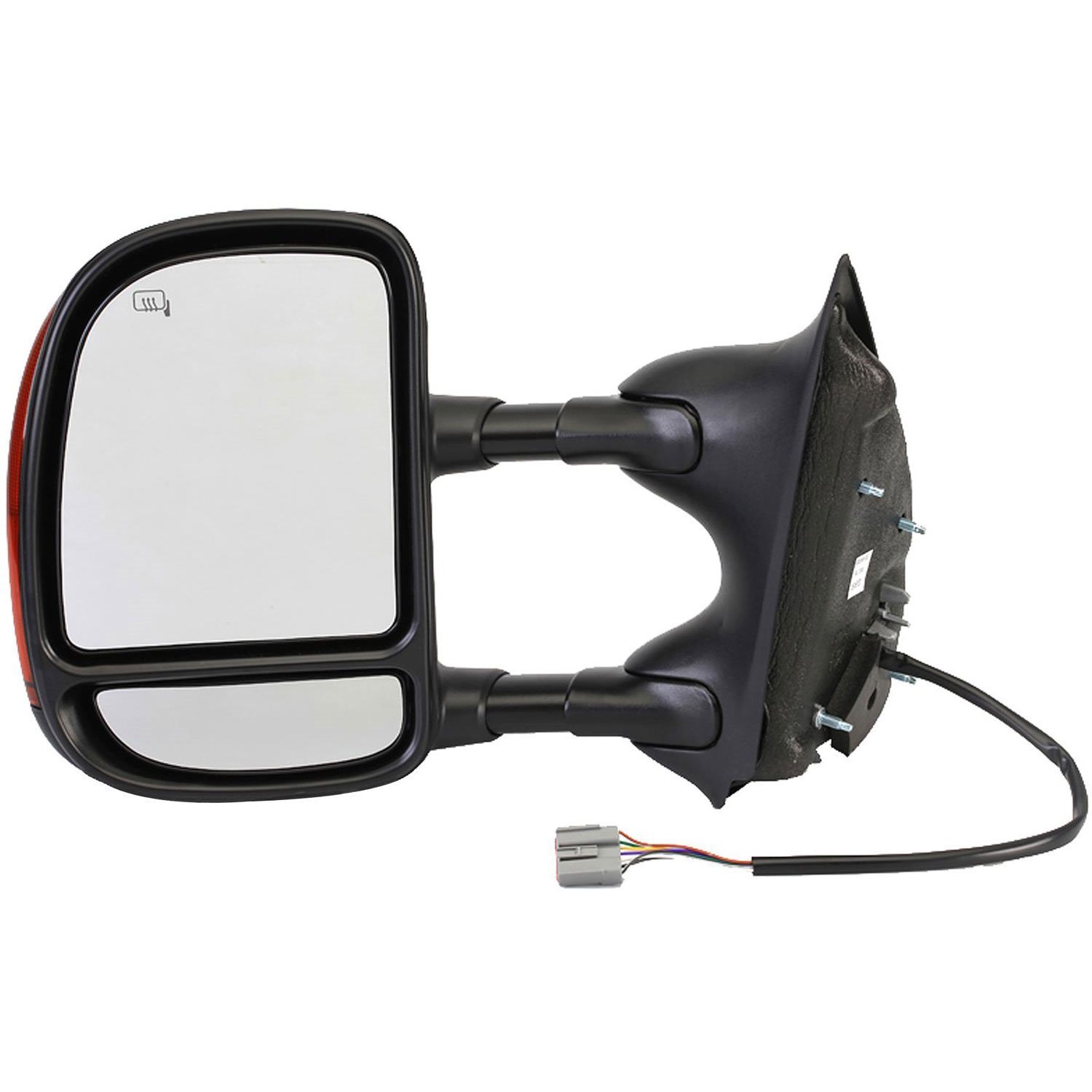 Side View Mirror - Left Power Heated Tele Fold Dual Arms with Signal