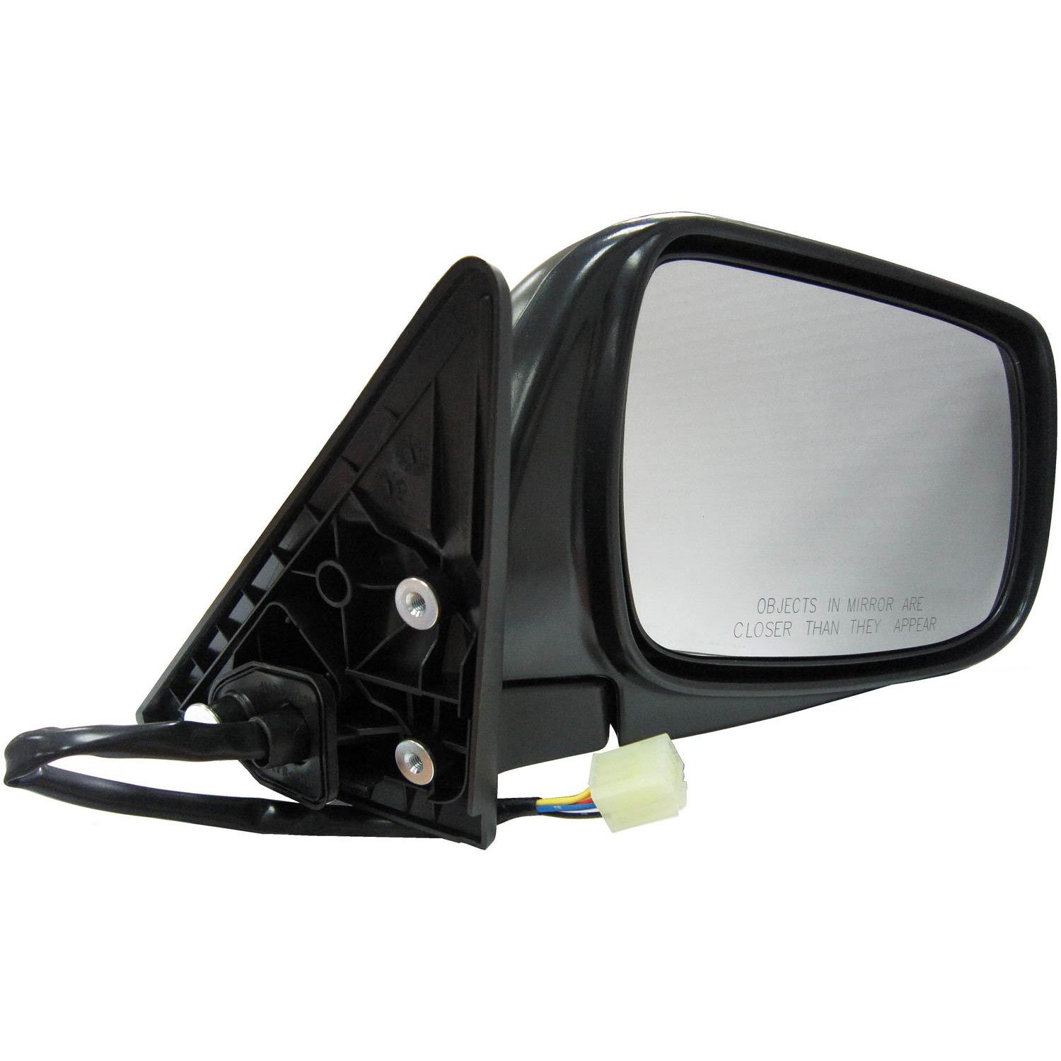 Side View Mirror Right Power without Signal Matte Black