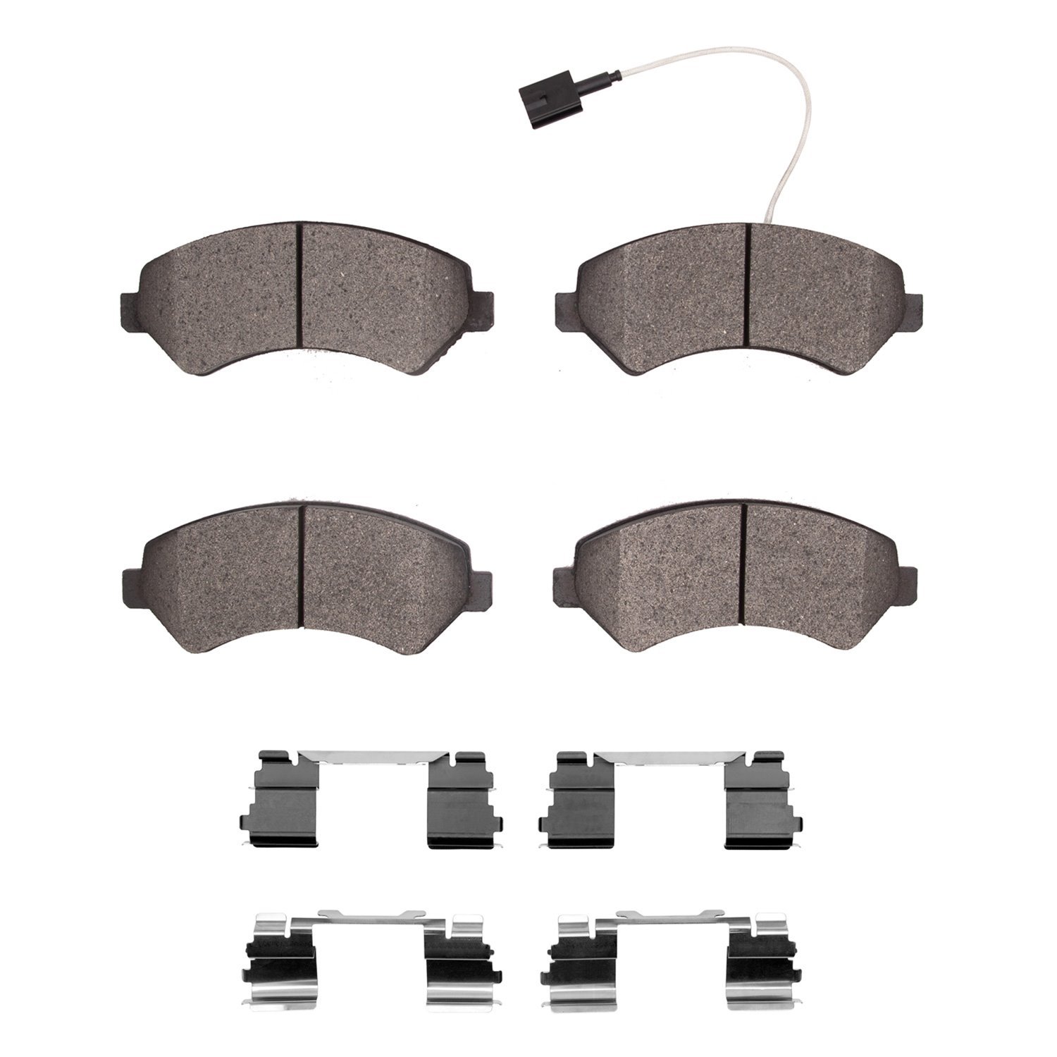 1311-1540-21 3000-Series Semi-Metallic Brake Pads & Hardware Kit, Fits Select Mopar, Position: Front