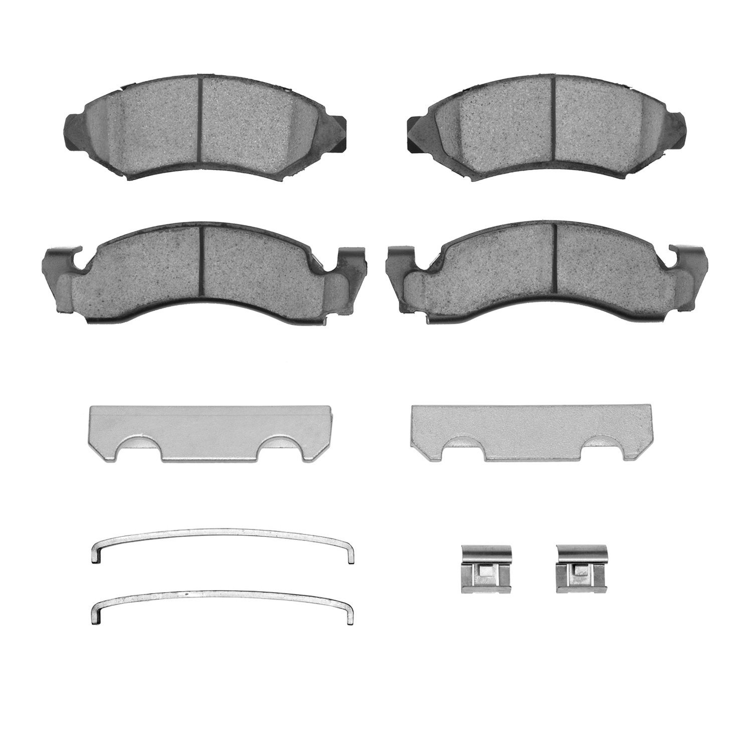 1551-0050-01 5000 Advanced Semi-Metallic Brake Pads & Hardware Kit, 1973-1985 Multiple Makes/Models, Position: Front