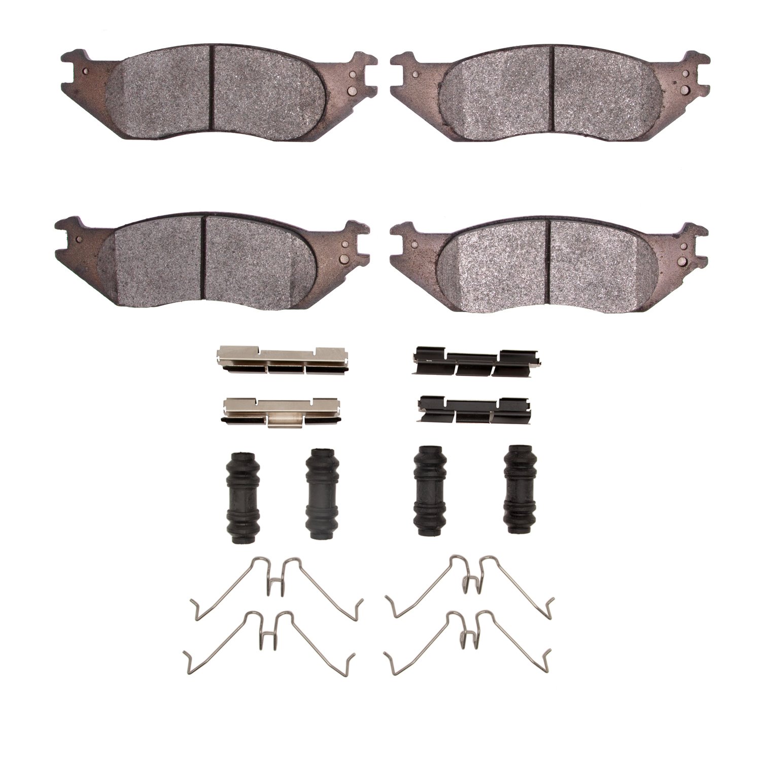 1551-1045-01 5000 Advanced Semi-Metallic Brake Pads & Hardware Kit, 2004-2006 Ford/Lincoln/Mercury/Mazda, Position: Front