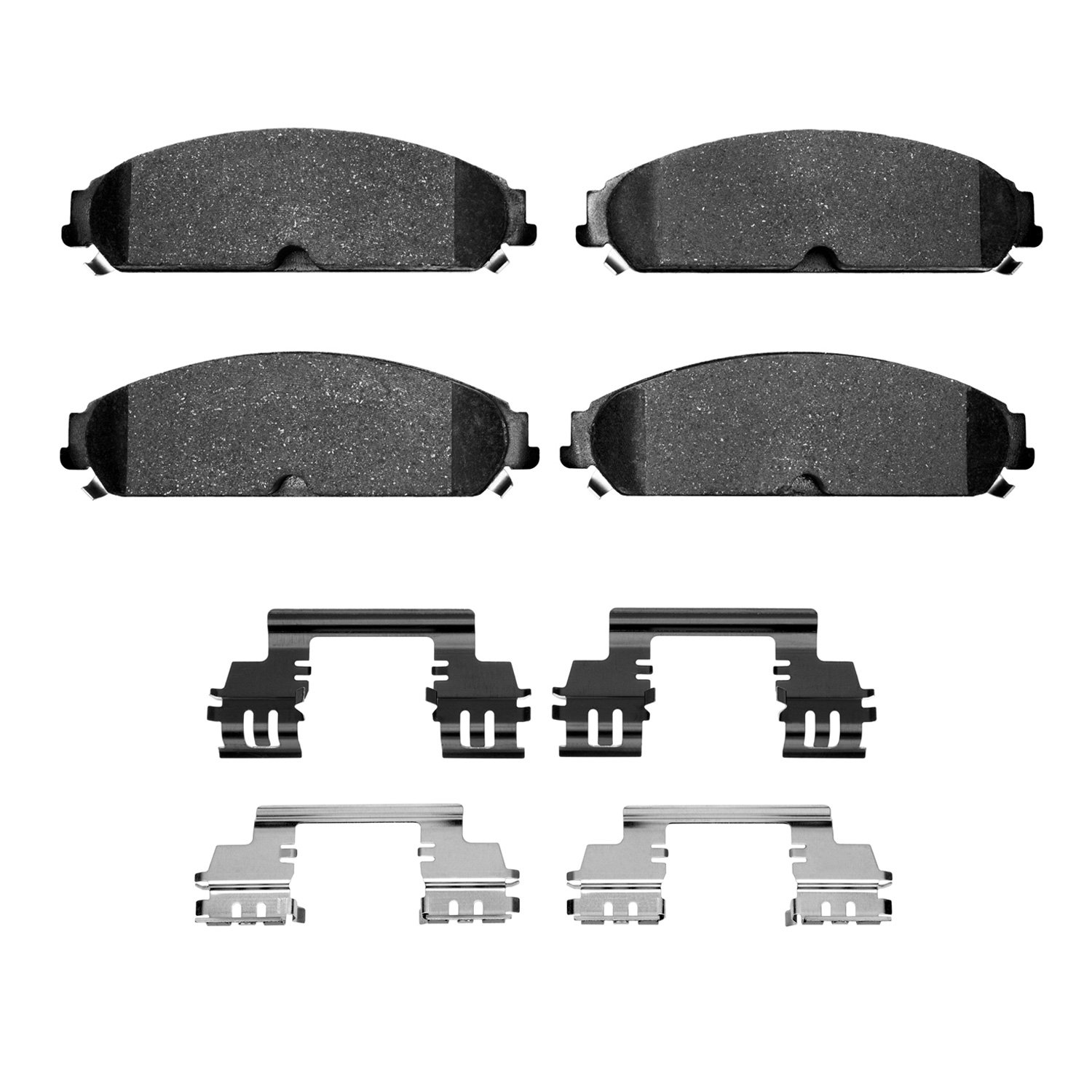 1551-1058-01 5000 Advanced Ceramic Brake Pads & Hardware Kit, 2007-2019 Mopar, Position: Front