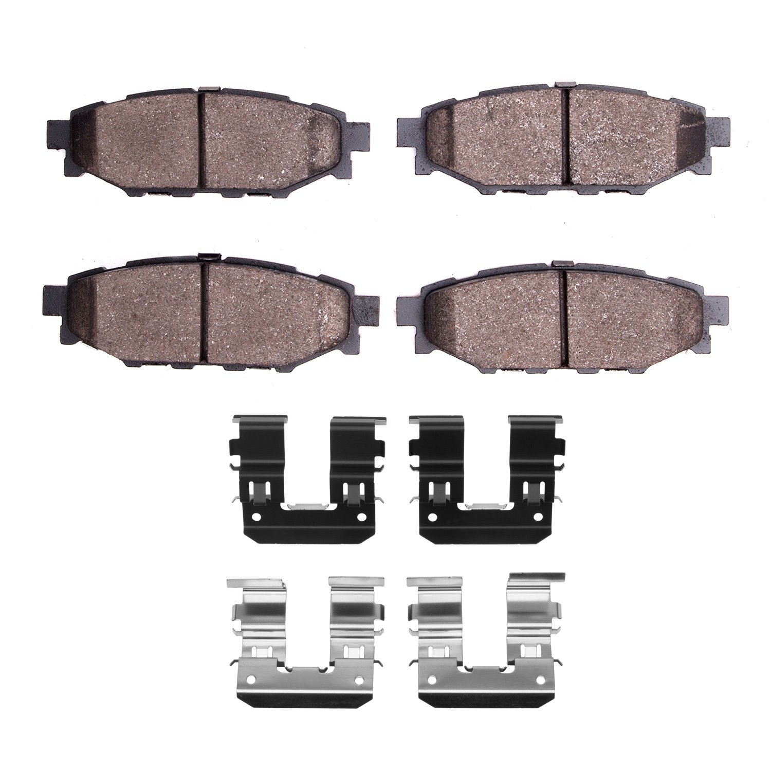 1551-1114-01 5000 Advanced Ceramic Brake Pads & Hardware Kit, Fits Select Subaru, Position: Rear