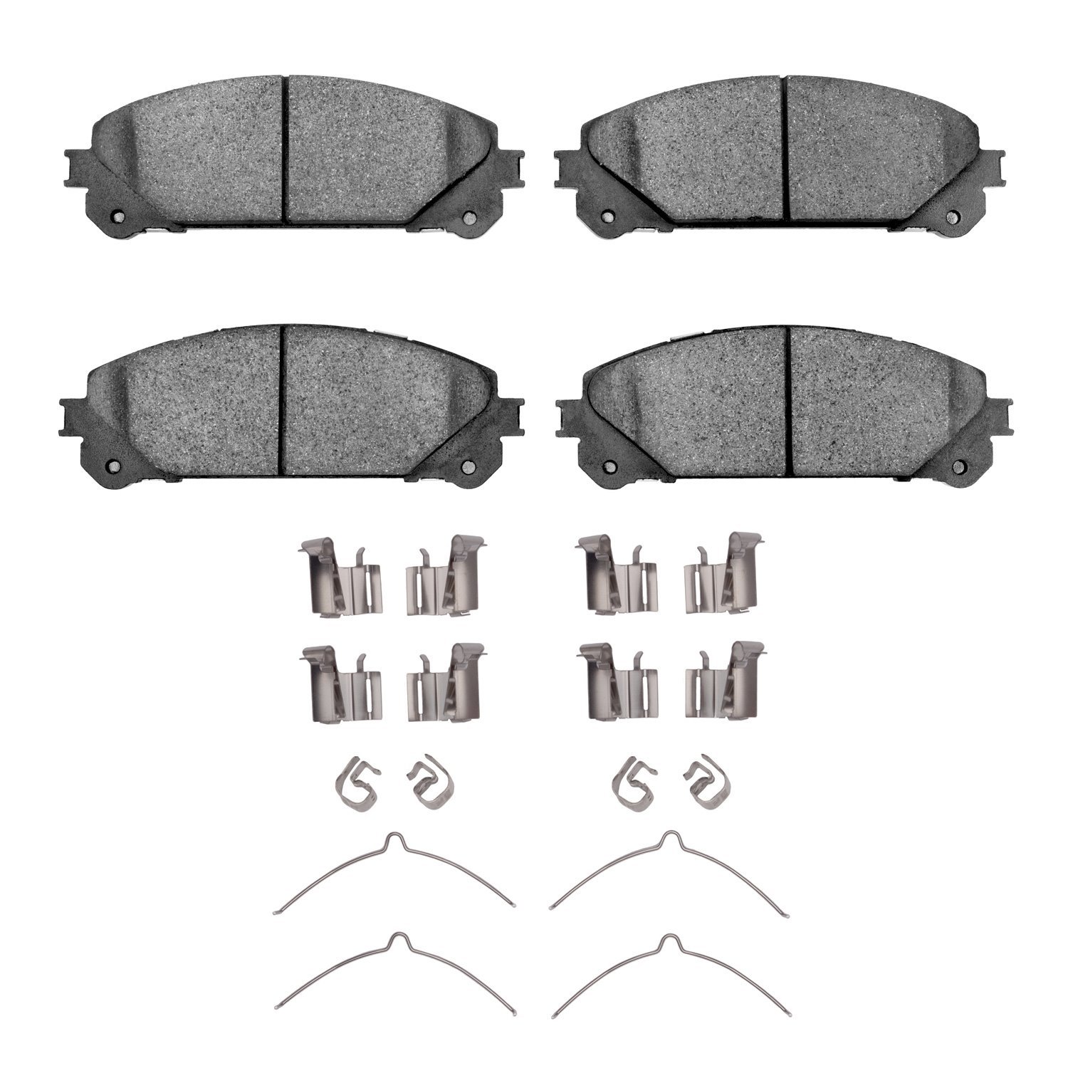 1551-1324-01 5000 Advanced Ceramic Brake Pads & Hardware Kit, Fits Select Multiple Makes/Models, Position: Front