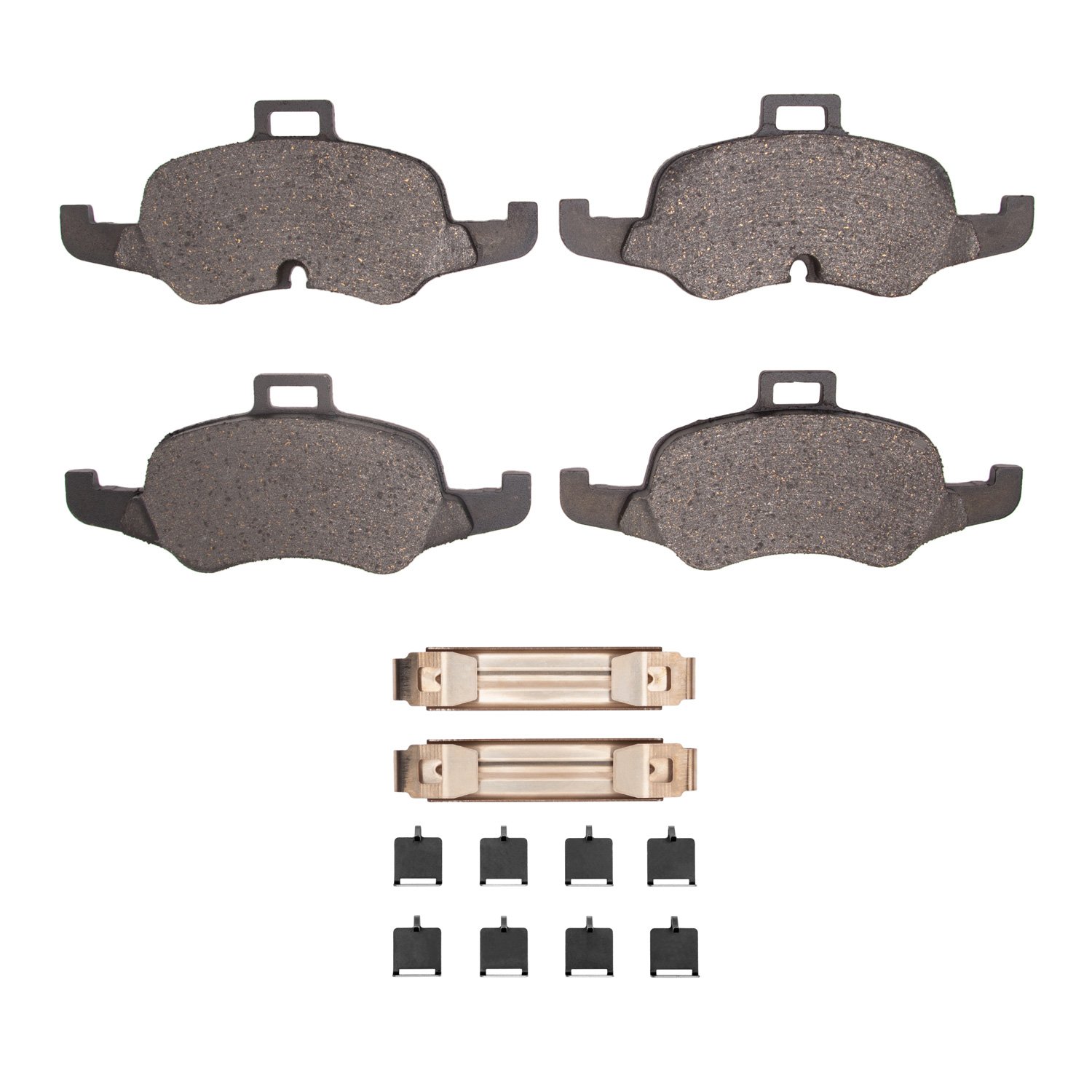 1551-1876-01 5000 Advanced Low-Metallic Brake Pads & Hardware Kit, 2016-2018 Audi/Volkswagen, Position: Front